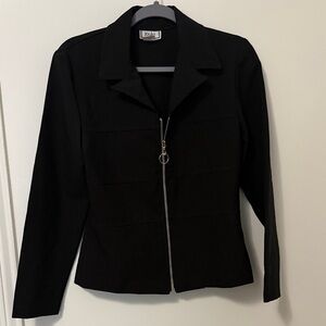 Joules Black Women's Blazer with Zip Front